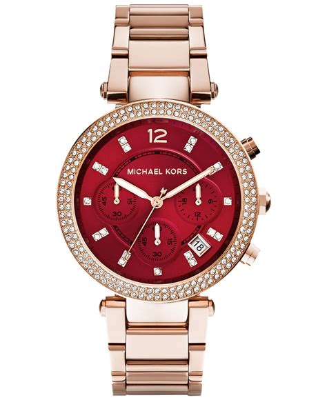 michael kors parker rose gold macys|Michael Kors parker rose watch.